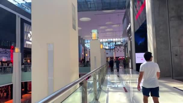 Människor Shopping Och Underhållning Köpcentret Köpcentrum Staden — Stockvideo