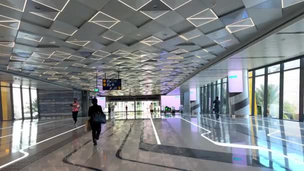 Bahn Station Dubai City Moderne Bahn Station Hochwertiges Filmmaterial — Stockvideo