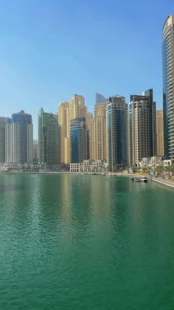 Dubai Marina Večerních Hodinách — Stock video