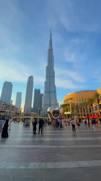 Dubai Uae Janvier Burj Dubai Khalifa Dubai — Video