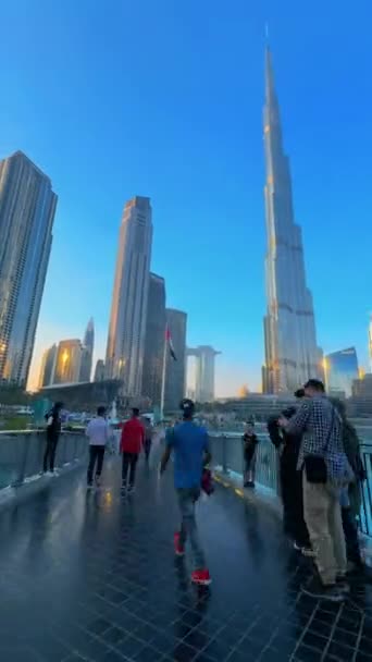 Ciudad Dubai Emiratos Árabes Unidos Dubai Emiratos Árabes Unidos Rascacielos — Vídeos de Stock