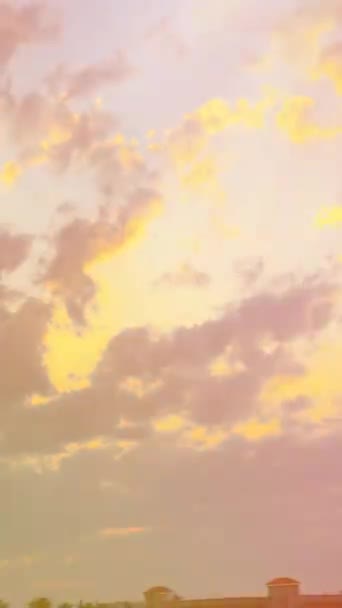 Όμορφο Ηλιοβασίλεμα Ουρανό Σύννεφα — Αρχείο Βίντεο