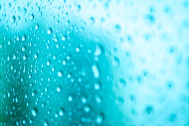 Mavi su damlaları. Yüksek kalite fotoğraf