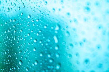 Mavi su damlaları. Yüksek kalite fotoğraf