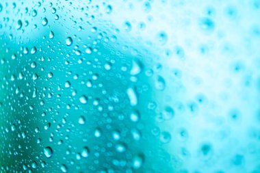 Mavi su damlaları. Yüksek kalite fotoğraf