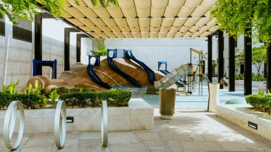 tel aviv, Israil - Haziran 18, 2019: tel aviv 'in merkezinde modern sanat tasarımı. İsrail..