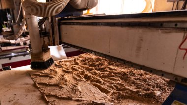 Makine Aletleri Endüstriyel Atölyesi Girişim Ağaç İşleme Tahta Plankları. Yüksek kalite fotoğraf