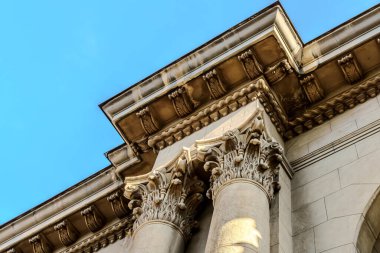 Katedral ülkesinin ön cephesinin ayrıntıları. Yüksek kalite fotoğraf