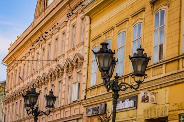 Prag. tarihi binalar ve cepheler.
