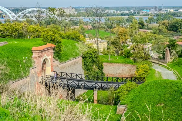 Şehirdeki eski kasabanın manzarası