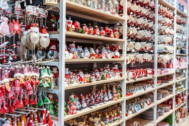 Noel süslemeleri dükkanı. Yüksek kalite fotoğraf