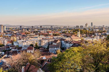 Nehir çatıları ağaçlar. Yüksek kalite fotoğraf