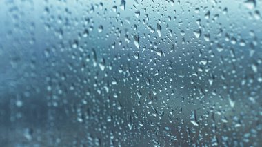 Yağmurlu pencere manzarası. Yüksek kalite fotoğraf