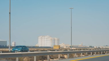 Otoyol endüstriyel manzarası. Yüksek kalite fotoğraf