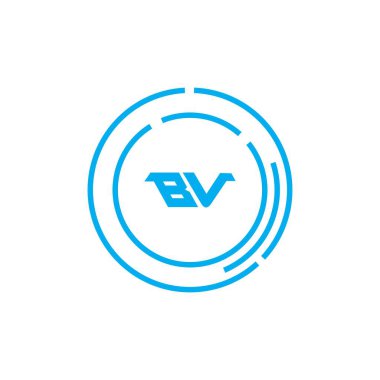 Initial letter bv logo vector design template