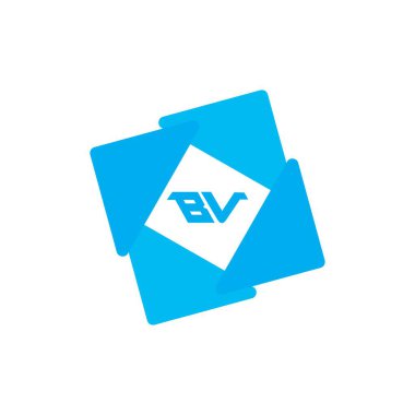 Initial letter bv logo vector design template