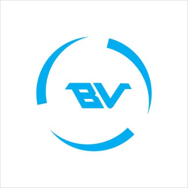 Initial letter bv logo vector design template