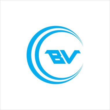 Initial letter bv logo vector design template