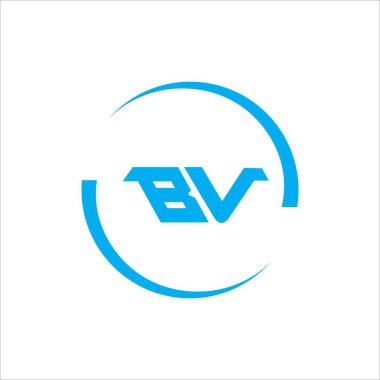 Initial letter bv logo vector design template