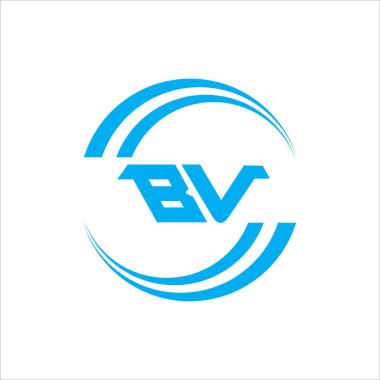 Initial letter bv logo vector design template