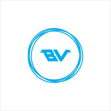 Initial letter bv logo vector design template