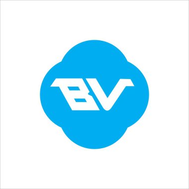 Initial letter bv logo vector design template