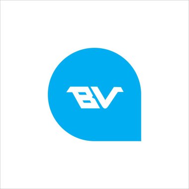 Initial letter bv logo vector design template