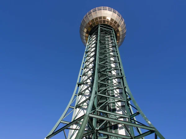 Contra Céu Azul Claro Torre Esfera Solar Knoxville Tennessee Eua — Fotografia de Stock