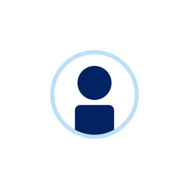 Çember çizgisi olan sosyal medya için avatar kullanıcı hesabı ikonu konsepti. Teknoloji, iş ve platformlar için kullanılabilir. Web, web sitesi, poster, mobil uygulamalar ve reklamlara uygulanabilir