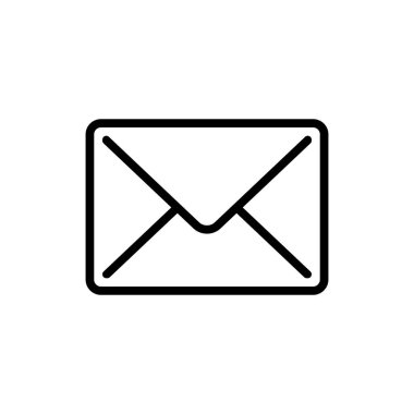 Satır biçiminde temel e- posta simgesi. Uygulama, el ilanı, web sitesi ve internet için kullanılabilir