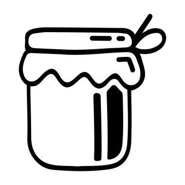 Bir kavanoz bal ikonu