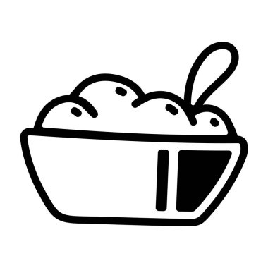 Bir kase yemek ikonu.