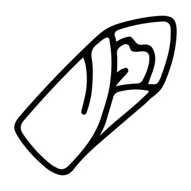 Kebabın Doodle çizim simgesi