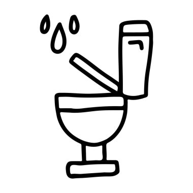 Açık tuvaletin Doodle Simgesi