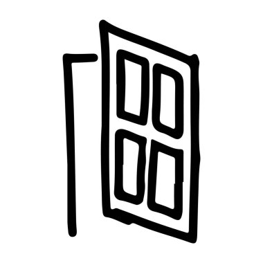 Açık Kapının Doodle Simgesi