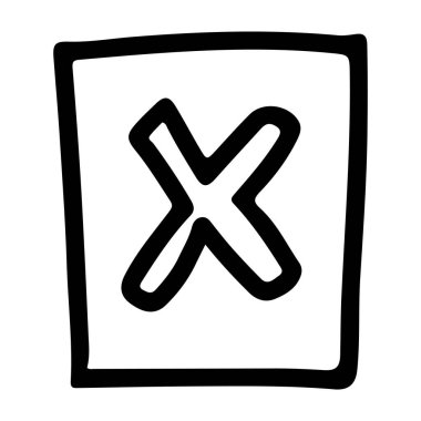 Eğer yanlışsa Cross 'un Doodle Simgesi