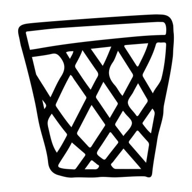 Çöp Kutusunun Doodle Simgesi