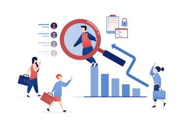 Arkadaşları ve sevdiklerini finansal ve kariyer hedeflerine ulaşmak için yönlendirerek, başarı ve büyüme için güçlü bir ağ geliştirerek birbirlerini destekleyen insanların vektör çizimi