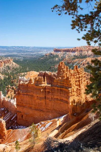 Rotsformaties Van Zandsteen Gemaakt Door Geologische Erosie Bryce Canyon Utah — Stockfoto
