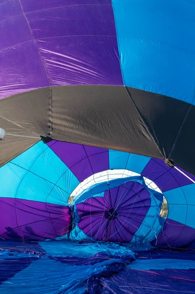 Ballon Air Chaud Coloré Vue Rapprochée Depuis Perspicacité Préparation Aventure — Photo