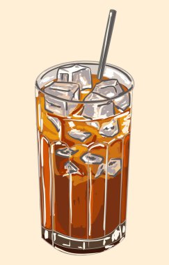 Buzlu kahve çizimi, buz küpleri ve saman, kafe markaları, menüler, ambalajlar ve yaz tasarımları için idealdir. Kahve dükkanları, blogcular ve yaratıcılar için mükemmel..