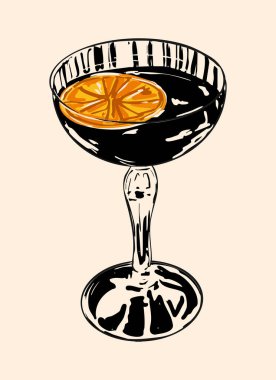 Bar menüleri, içki blogları, miksoloji içeriği için şık Negroni çizimleri. Tasarımcılar, pazarlamacılar ve kokteyl severler için mükemmel..