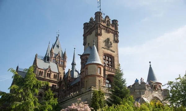 Замок Драхенбург Является Дворцом Кенигсвинтере Реке Рейн Недалеко Города Бонн — стоковое фото