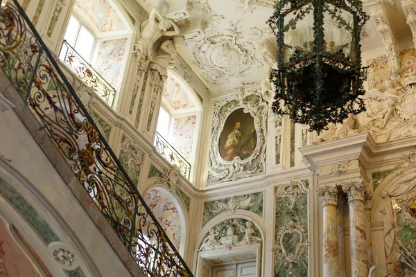 Bruhl Severní Porýní Vestfálsko Německo 2022 Augustusburský Palác Interiér Mramorovými — Stock fotografie