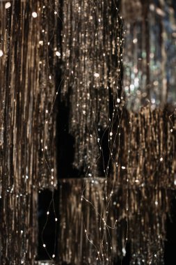 Bokeh ile ışıl ışıl gümüş arkaplan