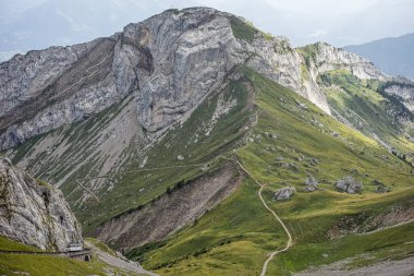 Mont Saleve, Haute-Savoie, Fransa 'dan Mont Blanc zirvesi