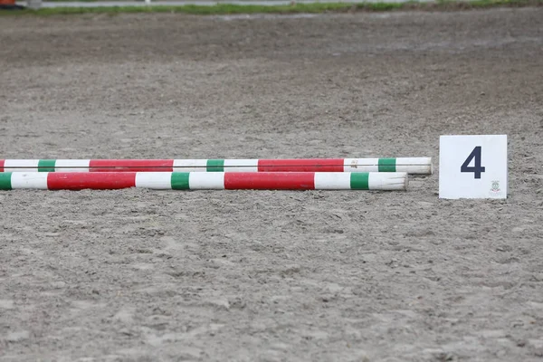Show Jumping Poles Obstacles Barriers Waiting Riders Show Jumping Training — Stock Photo, Image