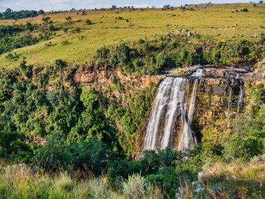 Lizbon Şelaleleri, Panorama Rotası, Mpumalanga, Güney Afrika 'da güneş parlıyor