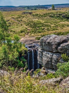 The Driekop Gorge waterfall during sumer afternoon, Graskop, Mpumalanga, South Africa clipart