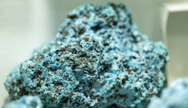 Güzel desenli mavi çiğ maden taşı.